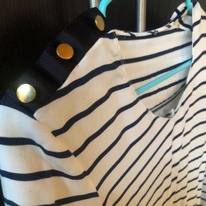 Navy and stripped blouse